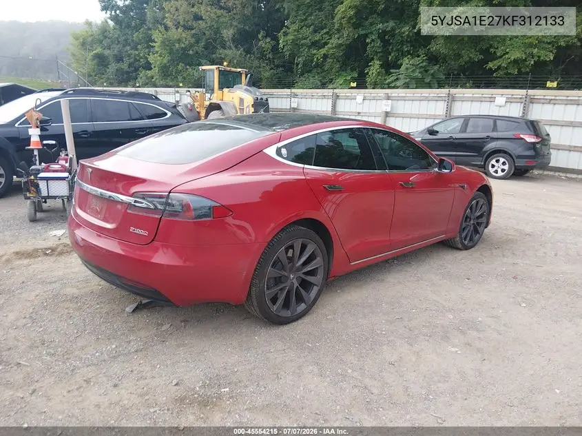 2019 Tesla Model S VIN: 5YJSA1E27KF312133 Lot: 45554215
