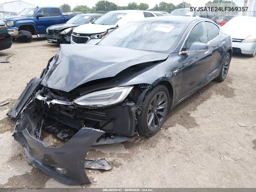 2020 Tesla Model S Long Range Dual Motor All-Wheel Drive/Long Range Plus Dual Motor All-Wheel Drive VIN: 5YJSA1E24LF369357 Lot: 45320147