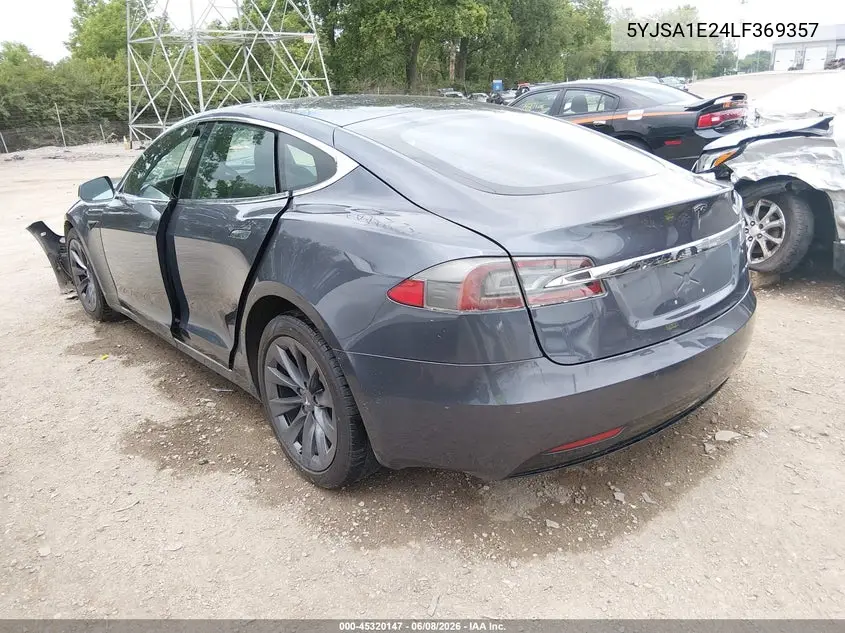 2020 Tesla Model S Long Range Dual Motor All-Wheel Drive/Long Range Plus Dual Motor All-Wheel Drive VIN: 5YJSA1E24LF369357 Lot: 45320147