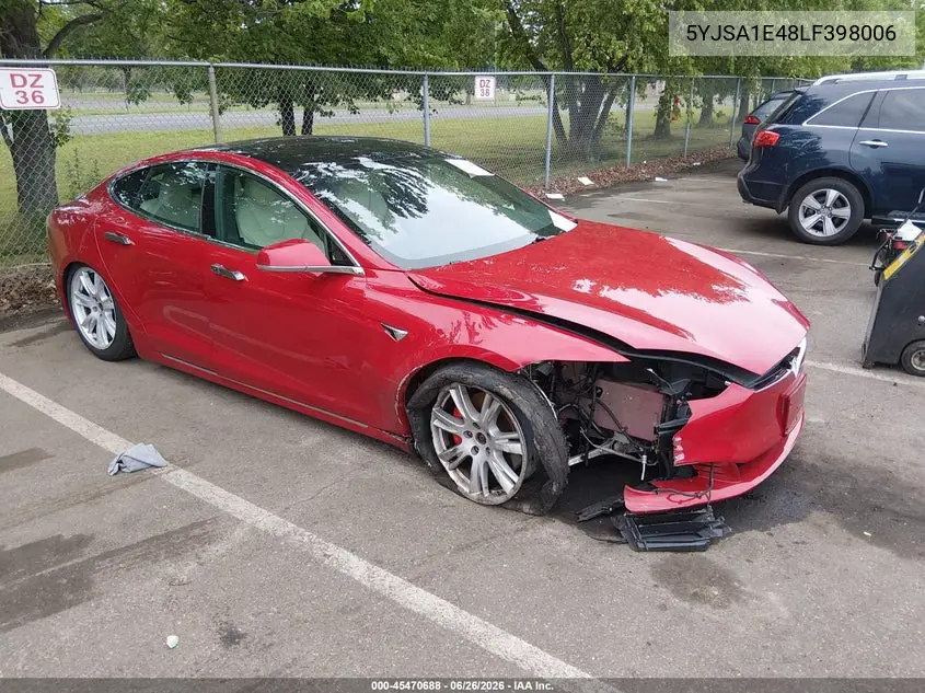 2020 Tesla Model S Performance Dual Motor All-Wheel Drive VIN: 5YJSA1E48LF398006 Lot: 45470688