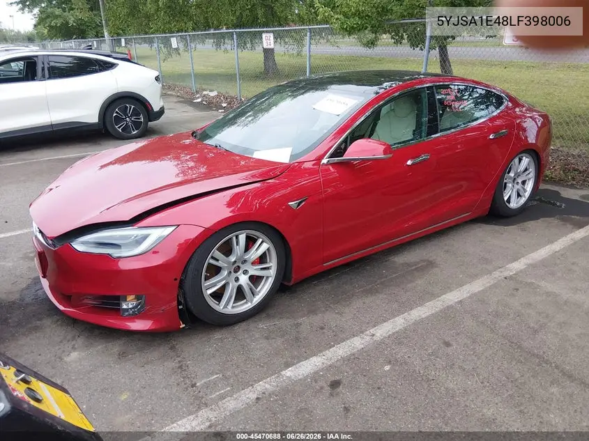 2020 Tesla Model S Performance Dual Motor All-Wheel Drive VIN: 5YJSA1E48LF398006 Lot: 45470688