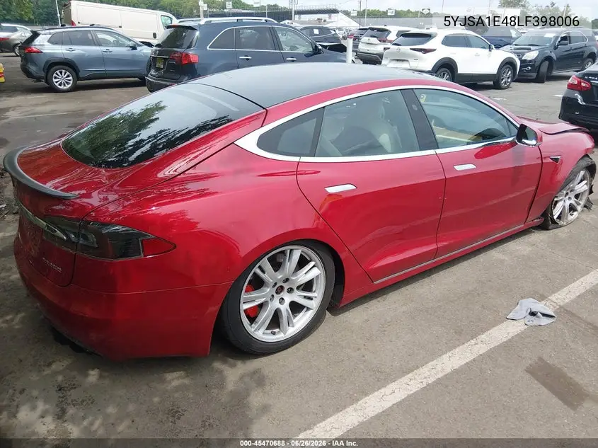 2020 Tesla Model S Performance Dual Motor All-Wheel Drive VIN: 5YJSA1E48LF398006 Lot: 45470688