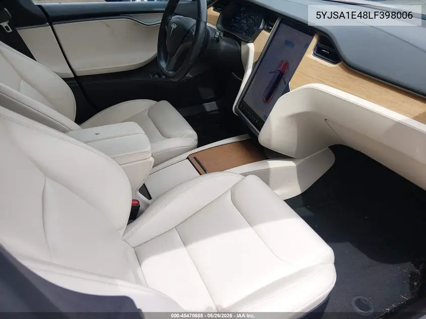 2020 Tesla Model S Performance Dual Motor All-Wheel Drive VIN: 5YJSA1E48LF398006 Lot: 45470688
