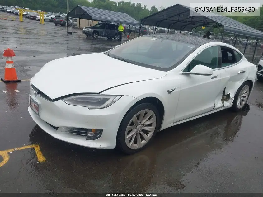 2020 Tesla Model S Long Range Dual Motor All-Wheel Drive/Long Range Plus Dual Motor All-Wheel Drive VIN: 5YJSA1E24LF359430 Lot: 45519465