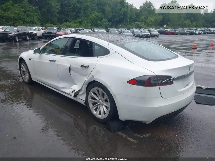 2020 Tesla Model S Long Range Dual Motor All-Wheel Drive/Long Range Plus Dual Motor All-Wheel Drive VIN: 5YJSA1E24LF359430 Lot: 45519465