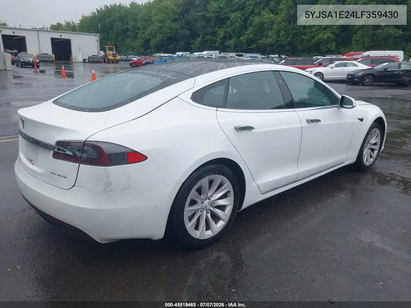 2020 Tesla Model S Long Range Dual Motor All-Wheel Drive/Long Range Plus Dual Motor All-Wheel Drive VIN: 5YJSA1E24LF359430 Lot: 45519465