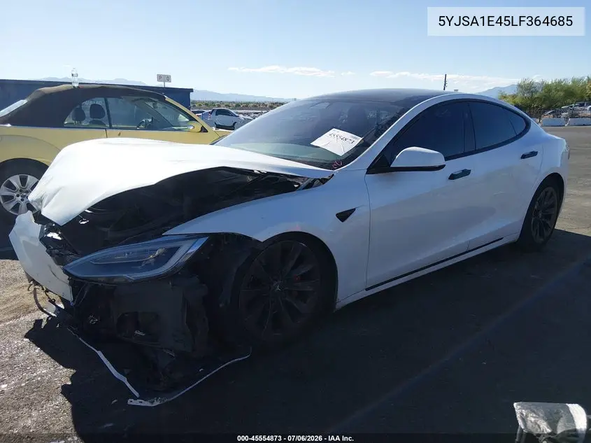 2020 Tesla Model S Performance Dual Motor All-Wheel Drive VIN: 5YJSA1E45LF364685 Lot: 45554873