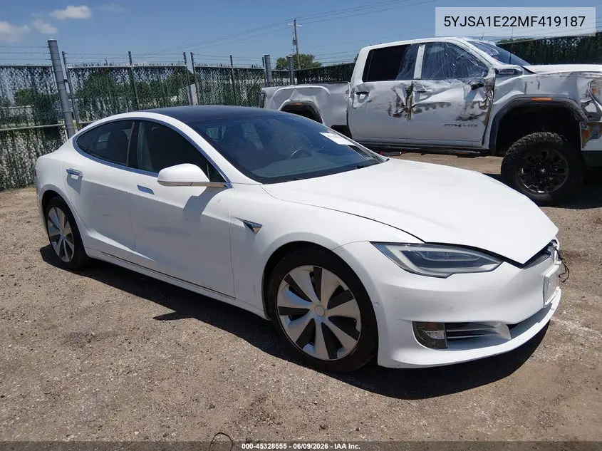 2021 Tesla Model S Long Range Dual Motor All-Wheel Drive/Long Range Plus Dual Motor All-Wheel Drive VIN: 5YJSA1E22MF419187 Lot: 45328555