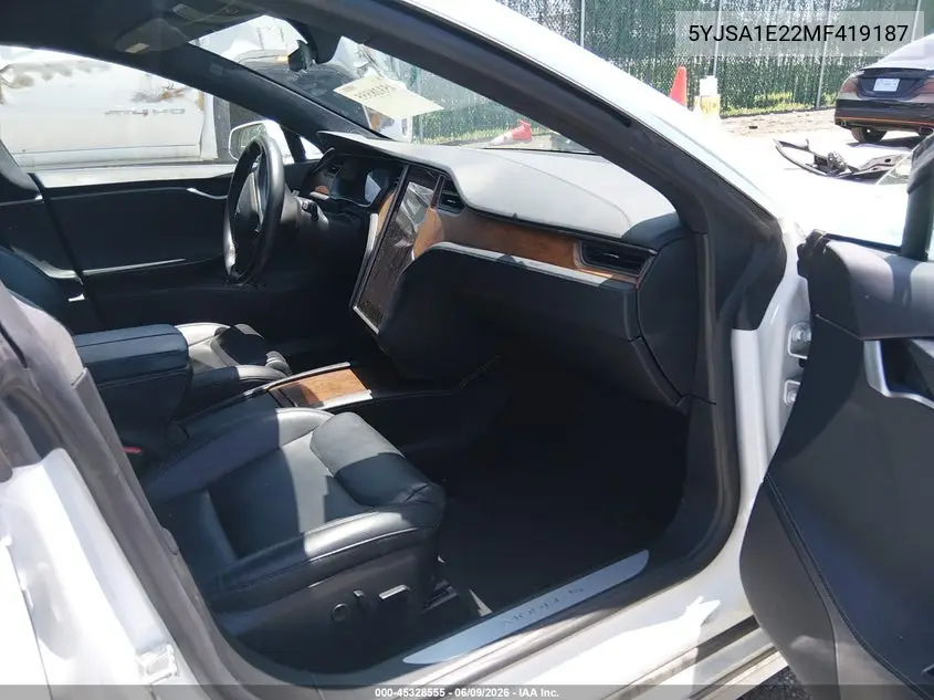 2021 Tesla Model S Long Range Dual Motor All-Wheel Drive/Long Range Plus Dual Motor All-Wheel Drive VIN: 5YJSA1E22MF419187 Lot: 45328555