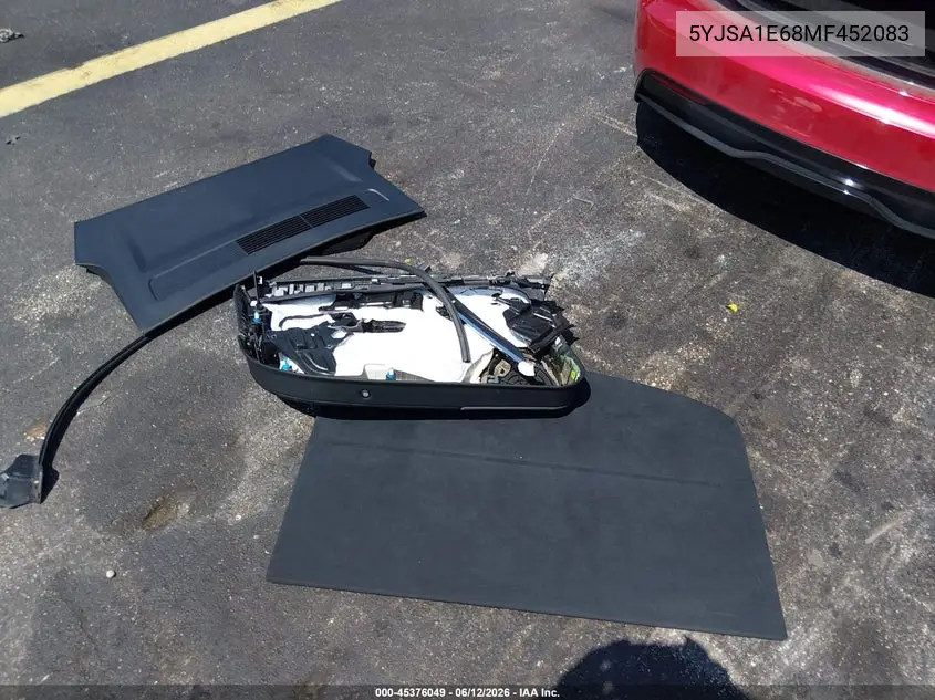 2021 Tesla Model S Plaid Tri Motor All-Wheel Drive VIN: 5YJSA1E68MF452083 Lot: 45376049