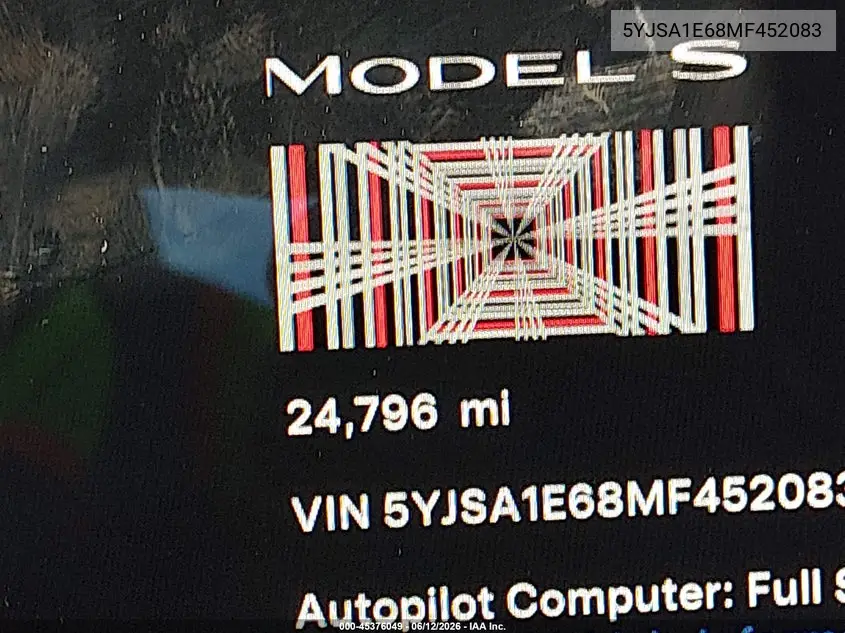 2021 Tesla Model S Plaid Tri Motor All-Wheel Drive VIN: 5YJSA1E68MF452083 Lot: 45376049