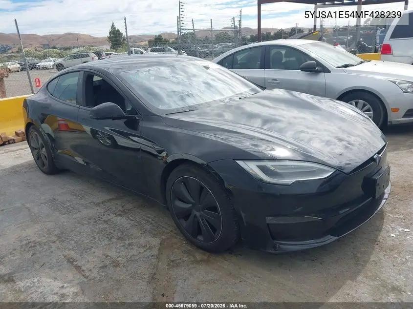2021 Tesla Model S Long Range Dual Motor All-Wheel Drive VIN: 5YJSA1E54MF428239 Lot: 45679059