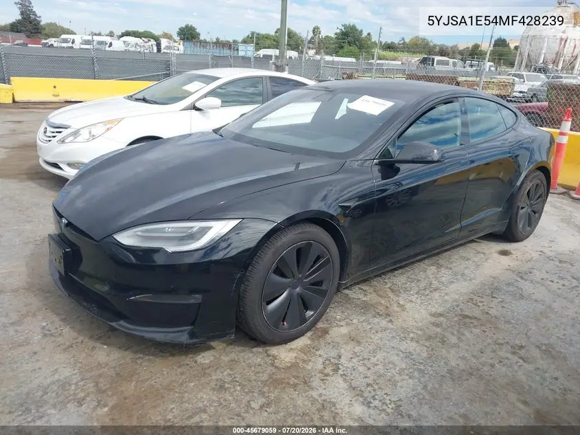 2021 Tesla Model S Long Range Dual Motor All-Wheel Drive VIN: 5YJSA1E54MF428239 Lot: 45679059