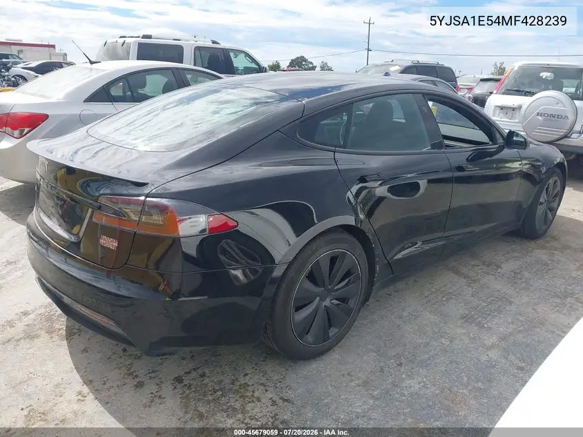 2021 Tesla Model S Long Range Dual Motor All-Wheel Drive VIN: 5YJSA1E54MF428239 Lot: 45679059