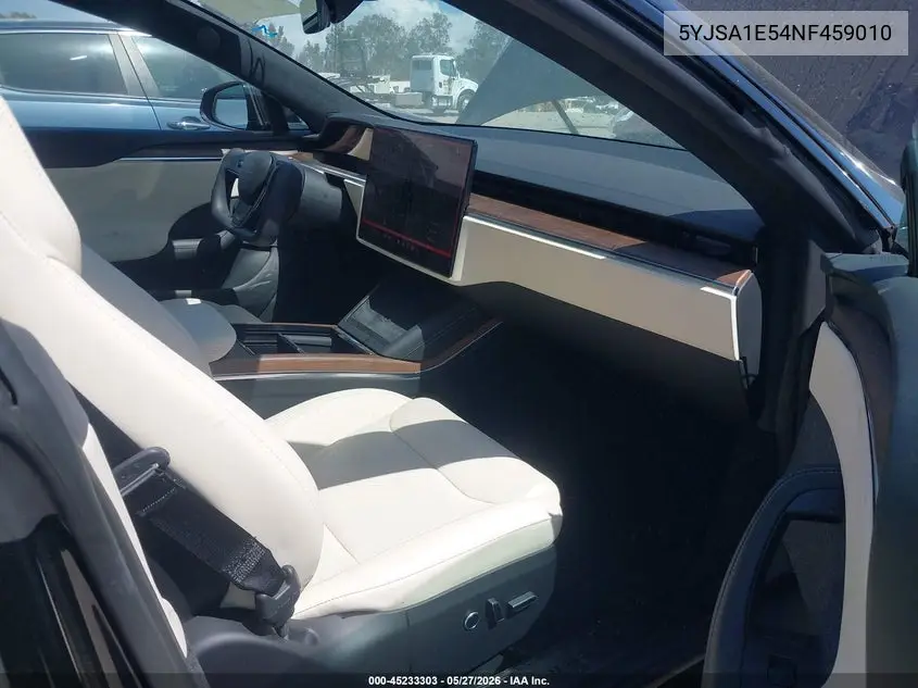 2022 Tesla Model S Dual Motor All-Wheel Drive VIN: 5YJSA1E54NF459010 Lot: 45233303