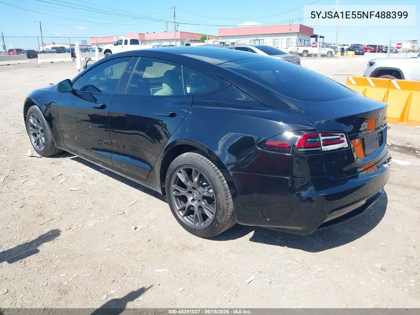 2022 Tesla Model S Dual Motor All-Wheel Drive VIN: 5YJSA1E55NF488399 Lot: 45391037