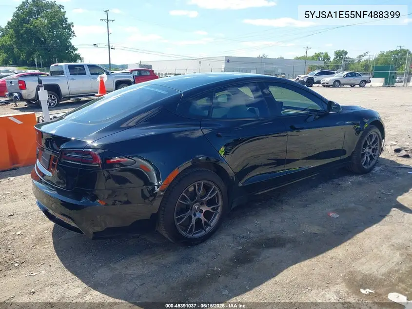 2022 Tesla Model S Dual Motor All-Wheel Drive VIN: 5YJSA1E55NF488399 Lot: 45391037