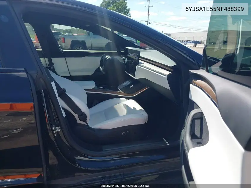 2022 Tesla Model S Dual Motor All-Wheel Drive VIN: 5YJSA1E55NF488399 Lot: 45391037
