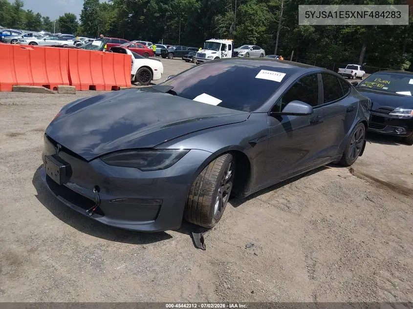 2022 Tesla Model S Dual Motor All-Wheel Drive VIN: 5YJSA1E5XNF484283 Lot: 45442312