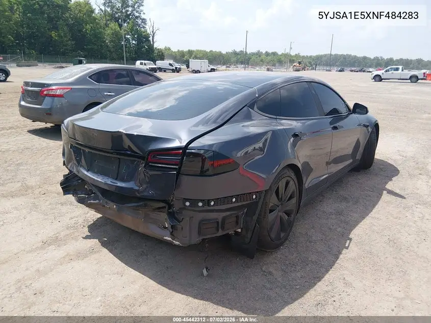 2022 Tesla Model S Dual Motor All-Wheel Drive VIN: 5YJSA1E5XNF484283 Lot: 45442312