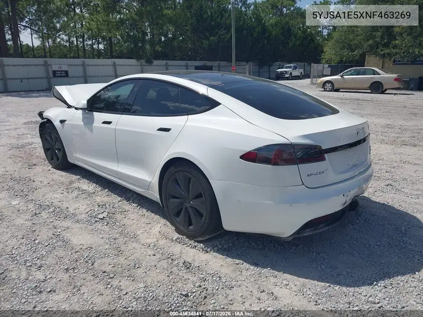 2022 Tesla Model S Dual Motor All-Wheel Drive VIN: 5YJSA1E5XNF463269 Lot: 45634841