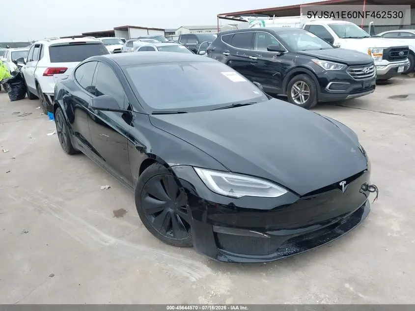 2022 Tesla Model S Plaid Tri Motor All-Wheel Drive VIN: 5YJSA1E60NF462530 Lot: 45644570