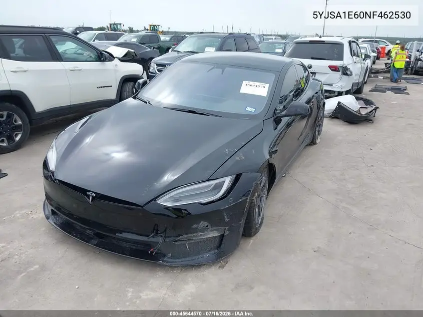 2022 Tesla Model S Plaid Tri Motor All-Wheel Drive VIN: 5YJSA1E60NF462530 Lot: 45644570