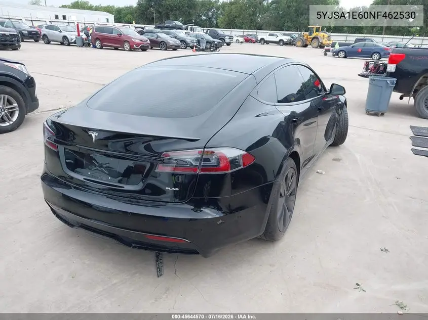 2022 Tesla Model S Plaid Tri Motor All-Wheel Drive VIN: 5YJSA1E60NF462530 Lot: 45644570