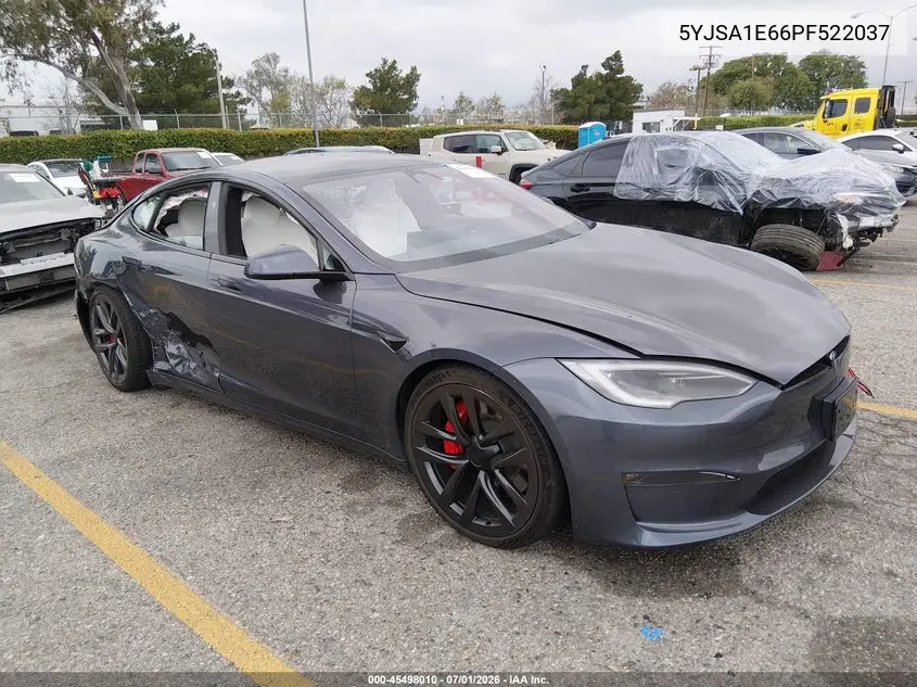 2023 Tesla Model S Plaid Tri Motor All-Wheel Drive VIN: 5YJSA1E66PF522037 Lot: 45498010