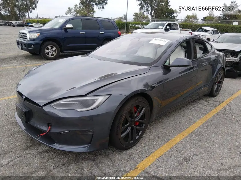 2023 Tesla Model S Plaid Tri Motor All-Wheel Drive VIN: 5YJSA1E66PF522037 Lot: 45498010