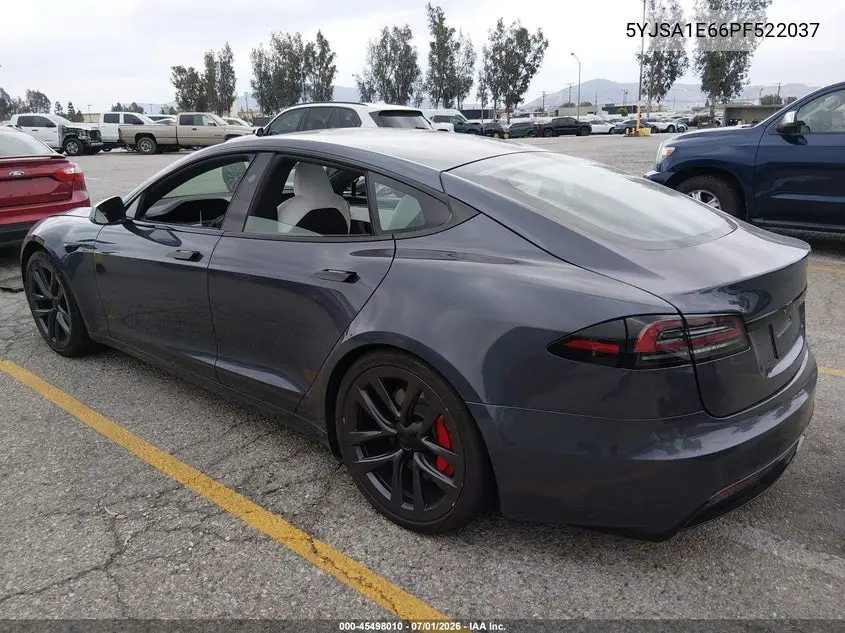 2023 Tesla Model S Plaid Tri Motor All-Wheel Drive VIN: 5YJSA1E66PF522037 Lot: 45498010