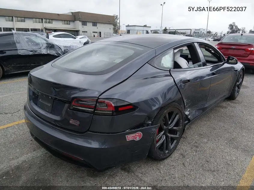 2023 Tesla Model S Plaid Tri Motor All-Wheel Drive VIN: 5YJSA1E66PF522037 Lot: 45498010