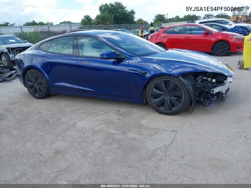 2023 Tesla Model S Dual Motor All-Wheel Drive/Standard Range VIN: 5YJSA1E54PF500660 Lot: 45502222