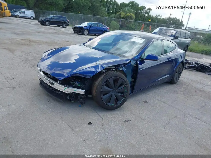 2023 Tesla Model S Dual Motor All-Wheel Drive/Standard Range VIN: 5YJSA1E54PF500660 Lot: 45502222