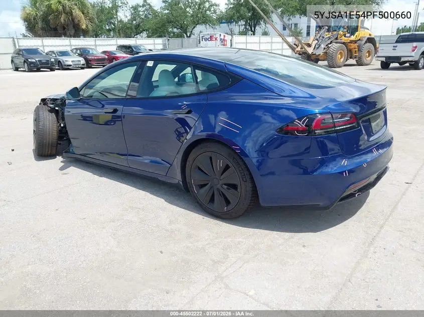 2023 Tesla Model S Dual Motor All-Wheel Drive/Standard Range VIN: 5YJSA1E54PF500660 Lot: 45502222
