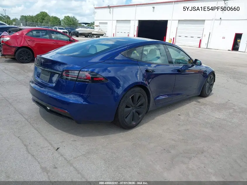 2023 Tesla Model S Dual Motor All-Wheel Drive/Standard Range VIN: 5YJSA1E54PF500660 Lot: 45502222