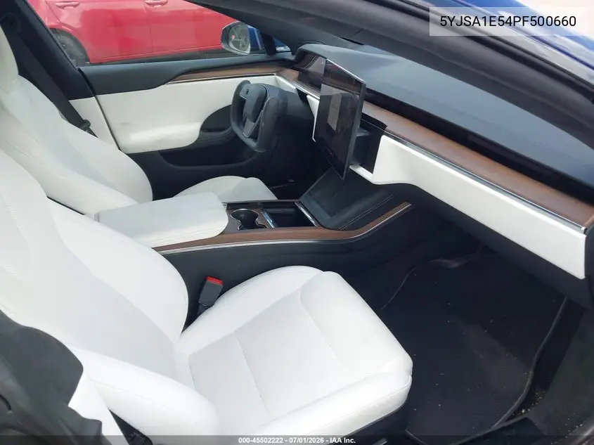 2023 Tesla Model S Dual Motor All-Wheel Drive/Standard Range VIN: 5YJSA1E54PF500660 Lot: 45502222