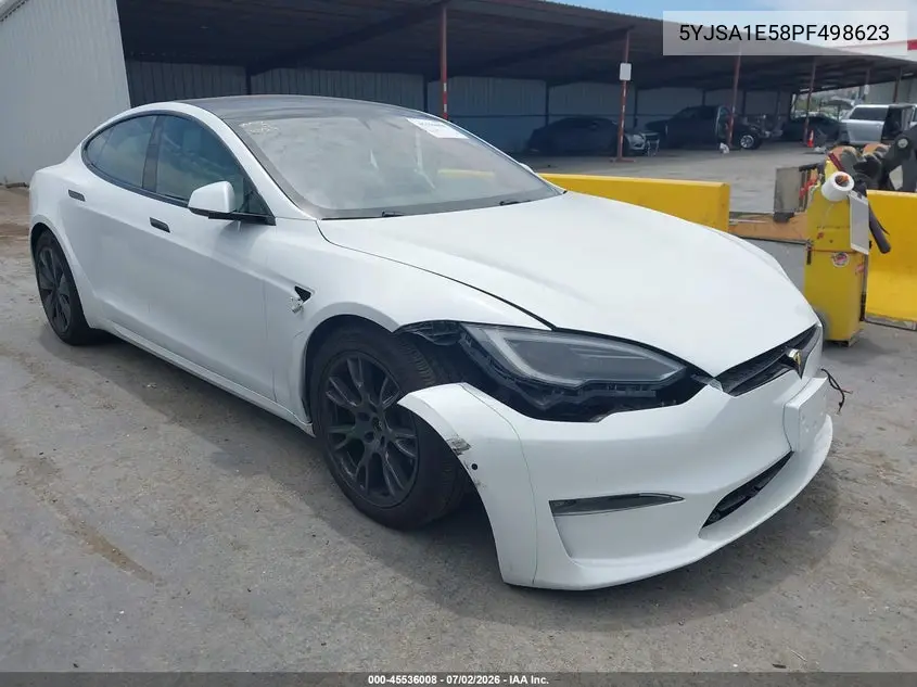 2023 Tesla Model S Dual Motor All-Wheel Drive/Standard Range VIN: 5YJSA1E58PF498623 Lot: 45536008