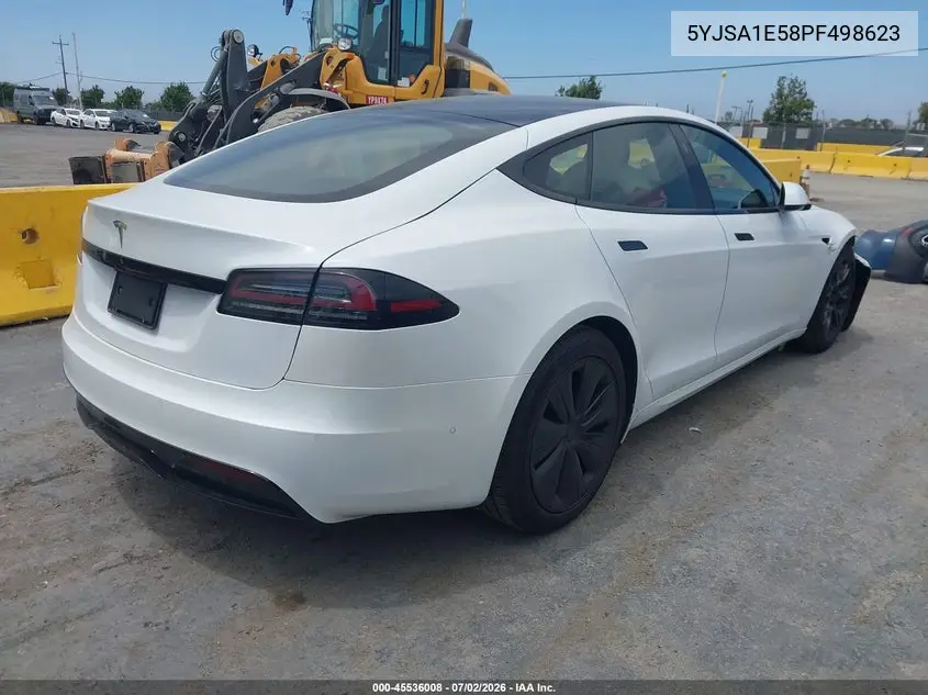 2023 Tesla Model S Dual Motor All-Wheel Drive/Standard Range VIN: 5YJSA1E58PF498623 Lot: 45536008