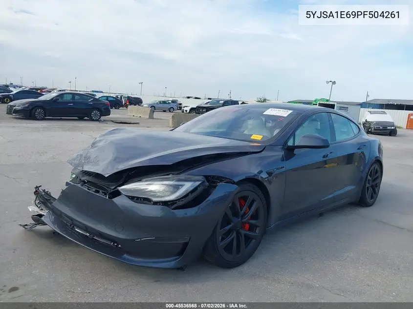 2023 Tesla Model S Plaid Tri Motor All-Wheel Drive VIN: 5YJSA1E69PF504261 Lot: 45536568