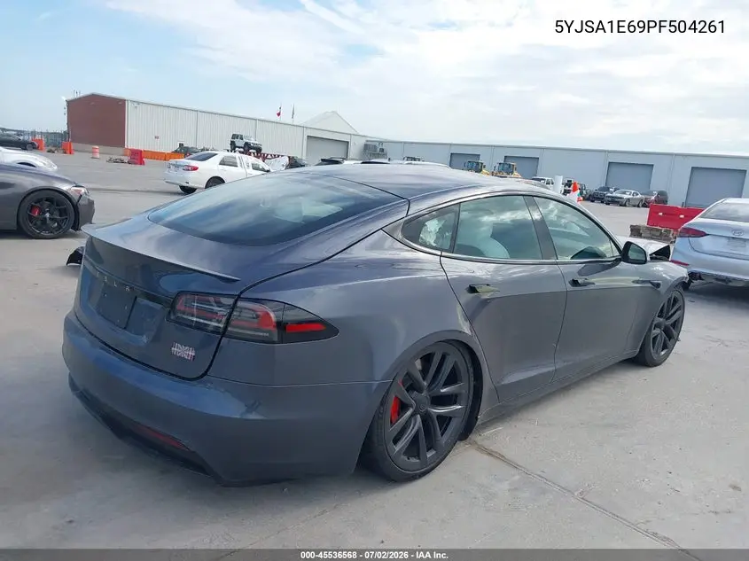 2023 Tesla Model S Plaid Tri Motor All-Wheel Drive VIN: 5YJSA1E69PF504261 Lot: 45536568