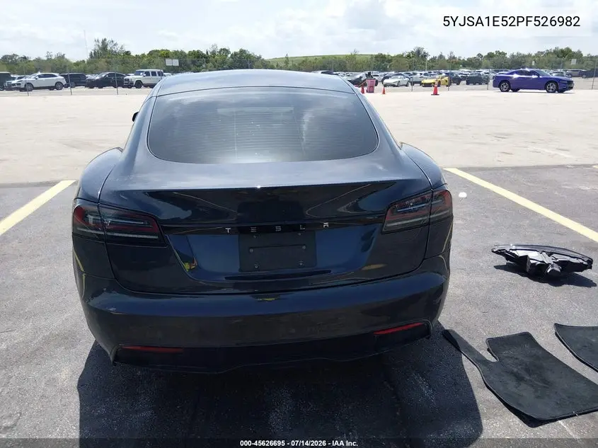 2023 Tesla Model S Dual Motor All-Wheel Drive/Standard Range VIN: 5YJSA1E52PF526982 Lot: 45626695
