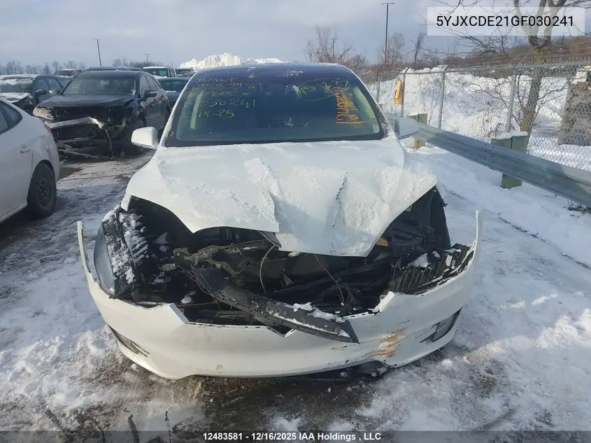 2016 Tesla Model X 60D/70D/75D/90D VIN: 5YJXCDE21GF030241 Lot: 12483581