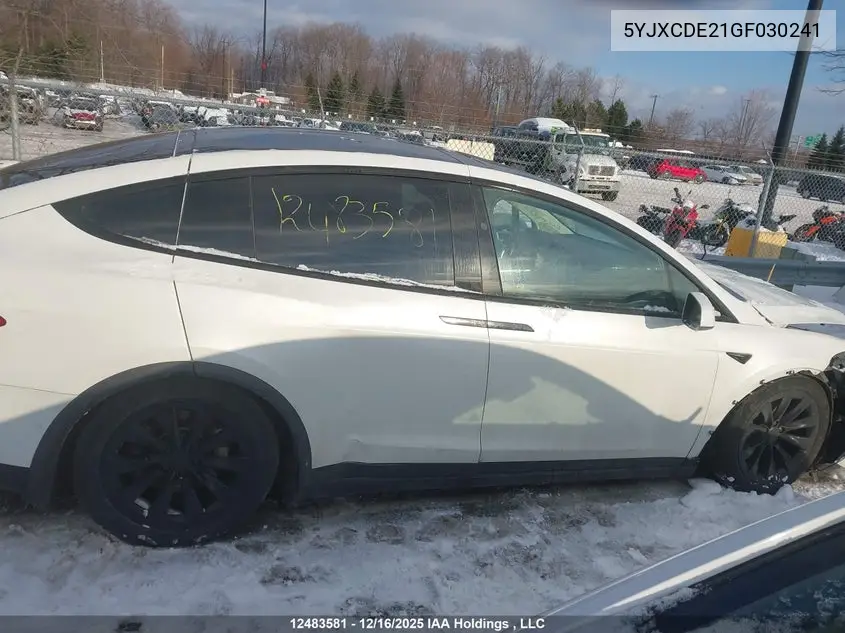 2016 Tesla Model X 60D/70D/75D/90D VIN: 5YJXCDE21GF030241 Lot: 12483581