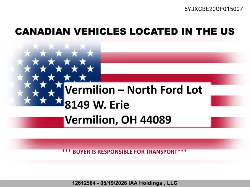 2016 Tesla Model X 60D/70D/75D/90D/P100D VIN: 5YJXCBE20GF015007 Lot: 12612564