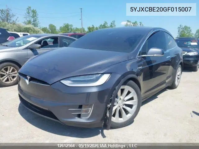 2016 Tesla Model X 60D/70D/75D/90D/P100D VIN: 5YJXCBE20GF015007 Lot: 12612564