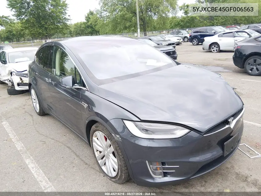 2016 Tesla Model X 75D/P100D/P90D VIN: 5YJXCBE45GF006563 Lot: 45218216