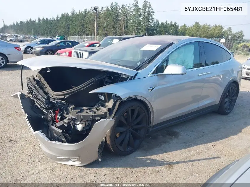 5YJXCBE21HF065481 2017 Tesla Model X 100D/75D/90D