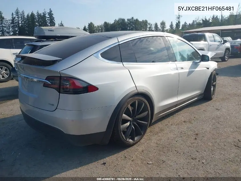 5YJXCBE21HF065481 2017 Tesla Model X 100D/75D/90D