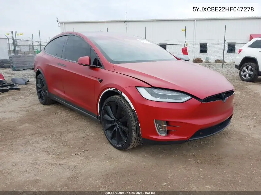 5YJXCBE22HF047278 2017 Tesla Model X 100D/75D/90D